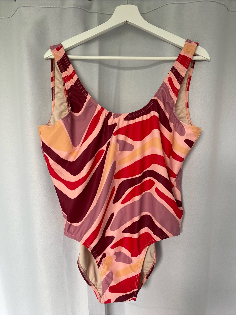 Mimi & August Girls Pink & Red Patterned One-Piece Swimsuit